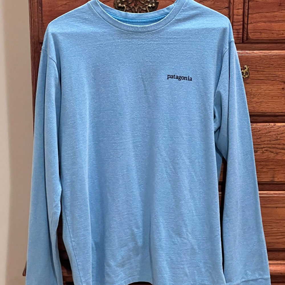 Patagonia Sky Blue Crew Neck Shirt